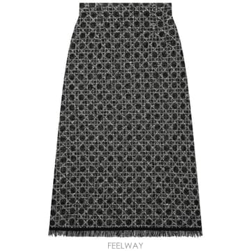 26 S/S 디올 MACROCANNAGE 미디 스커트 611J11A7 B0041966300
