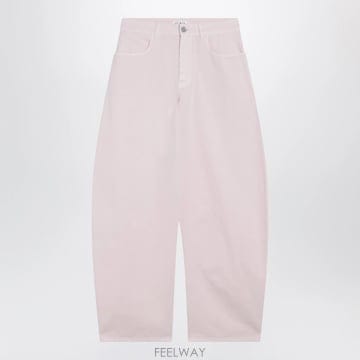 26 F/W 알라이아 ROUNDED 하이라이즈 코튼 데님 진 인 페일 B0052182098