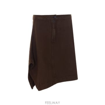 그란데비타 비대칭 스커트 브라운