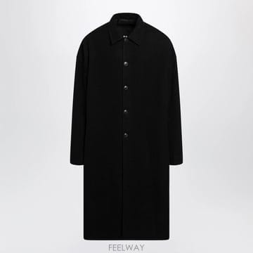 26 F/W 릭오웬스 롱 싱글브레스트 버진 울 코트 인 블랙 RU02 B0052182066