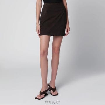 26 F/W 로테이트 다크 브라운 스웨이드 미니 스커트 1161681 B0052182064