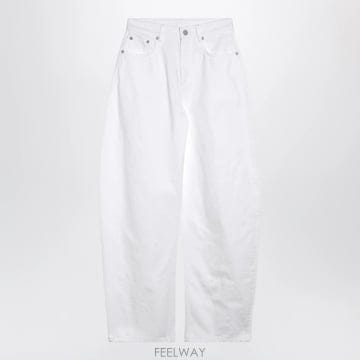 26 F/W 알라이아 하이-웨이스트 CURVEDLEG 화이트 데님 진 B0052182096