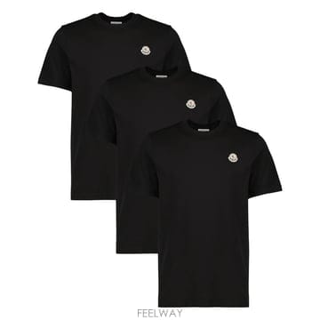 26FW 몽클레르 로고 패치 남성 반팔 티셔츠 3팩 8C00042 829H8 999