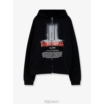 발렌시아가 마스킹 테이프 후드 집업