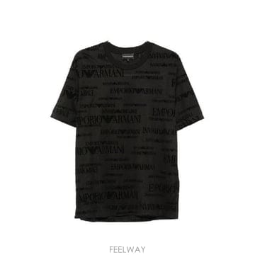 Armani �׶�����Ÿ �ؿ� ���������Ƹ����� ���� ALLOVER LOGO Ƽ���� EM007343AF10017FC376�׶�����Ÿ �ؿ� ���������Ƹ����� ���� ALLOVER LOGO Ƽ