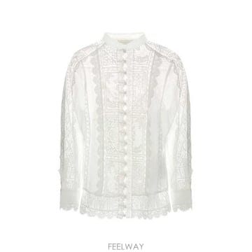 Zimmermann �׶�����Ÿ �ؿ� ���Ӹ� ���� ASTER EMBROIDERED BLOUSE 8731TSS261IVO�׶�����Ÿ �ؿ� ���Ӹ� ���� ASTER EMBROIDERED BLOUSE 8
