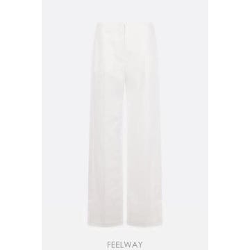 [E32]펜디 FR6736AWAIF0ZNM 여성 바지 팬츠 트라우저 면바지 슬렉스 로고 FENDI strai