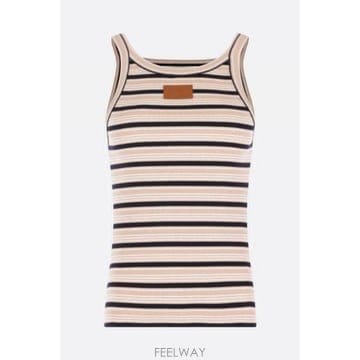 FENDI [E32]��� FS7966AW88F1X32 �Ƿ� ��ũž ž �μҸ� FENDI striped rib jerse[E32]��� FS7966AW88F1X32 �Ƿ� ��ũž ž �μҸ� FENDI 