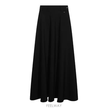 [Q11]에르노 GN000096D126409200 여성 스커트 치마 NAVY LONG PLEATED SKIR
