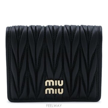 [Q11]미우미우 5MV204AFPPF0002 여성 지갑 월렛 BLACK LEATHER WALLET