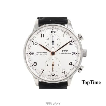 아이더블유씨 포르투기스 크로노그래프 스틸 골드 핸즈 41mm