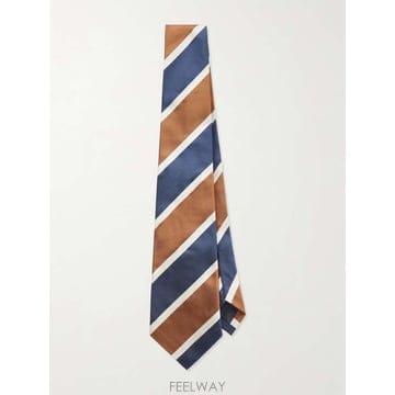 던힐 스트라이프 실크 타이 95CM