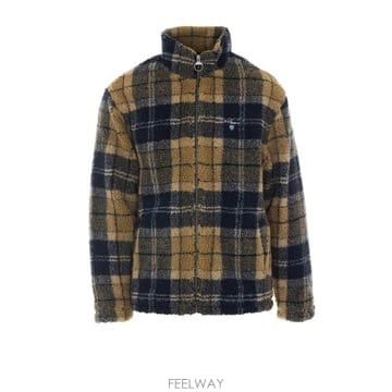 26 F/W 바버 로고 타탄 후리스 지퍼 자켓 MFL0187/TN39 B0012261342