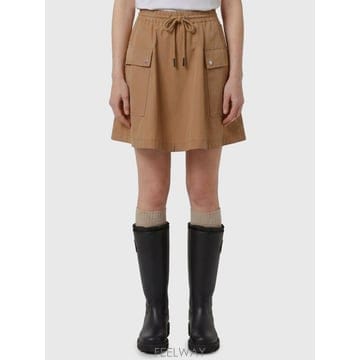 26 F/W 몽클레어 A라인 미니 스커트 인 코튼 블렌드 L20932 B0022261697