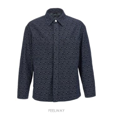 [S] 26FW 펜디 FF 자카드 데념 자켓 FW1321 AUX4 F0BUZ
