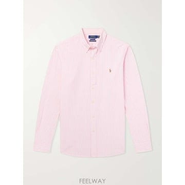 폴로 랄프로렌 버튼다운 카라 로고-엠브로이드 코튼 셔츠 710B22 B0082261551