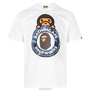 Bape ������ 26SS ȭ��Ʈ ���̺� �÷� ī�� ���Ϸ� �� ���� ���� Ƽ���� 002TEM301007M WHI������ 26SS ȭ��Ʈ ���̺� �÷� ī�� ���Ϸ� �� ���� ��