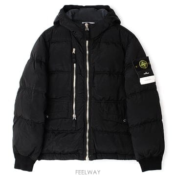 25FW 스톤 나일론메탈 후드 패딩 블랙 K2S154100088 S0019 V0029