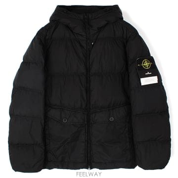 25FW 스톤 크링클랩스 후드 패딩 블랙 K2S154100011 S0A23 V0029