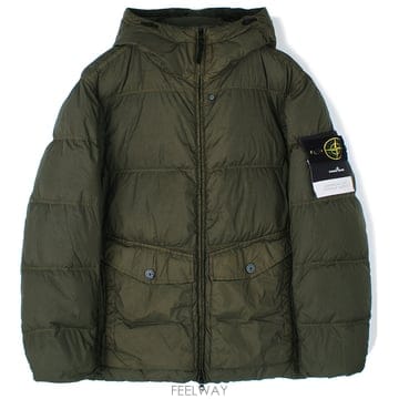 25FW 스톤 크링클랩스 후드 패딩 카키 K2S154100011 S0A23 V0054