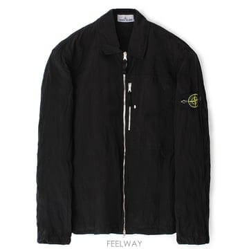 25FW 스톤 나일론메탈 오버셔츠 블랙 K2S151200031 S0019 V0029