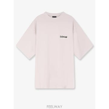 발렌시아가 블랙 코튼 티셔츠