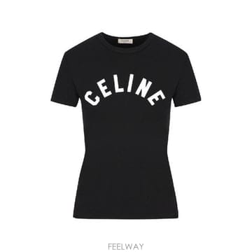 CELINE �׶�����Ÿ �ؿ� ������ ���� LOGO COTTON Ƽ���� RX0SU3O2438AW�׶�����Ÿ �ؿ� ������ ���� LOGO COTTON Ƽ���� RX0SU3O