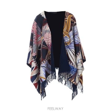 26 F/W 페라가모 리버서블 케이프 WITH GIADA 프린트 78 B0012261909