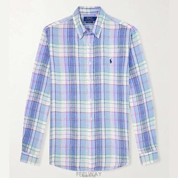 Ralph Lauren 26 FW ���� �����η� ���� ��Ƽ üũ ��ư�ٿ� Į�� �ΰ� �ս����� ���� ����26 FW ���� �����η� ���� ��Ƽ üũ ��ư�ٿ� Į�� �ΰ� 