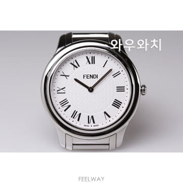 와우와치 펜디 클래시코 000-25000G-863 스틸 화이트 남성용