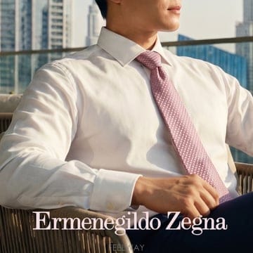 ERMENEGILDO ZEGNA 에르메네질도 제냐 실크 핑크 자카드 넥타이 9.3cm A+등급 k3222