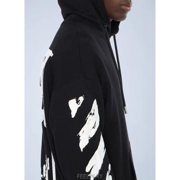 25 F/W 오프화이트 잉크 애로우 스케이트 후드 맨투맨 OMBB08 B0111882972