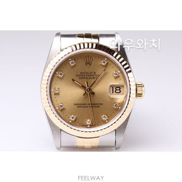 와우와치 로렉스 데이저스트 68273G 샴페인 오리지날 다이아 중형