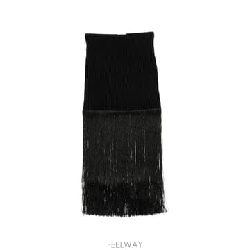 알라이아 fringed ribbed knit midi skirt 12127962169608 TP7246612
