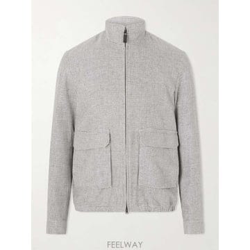 에르노 하운드투스 린넨블렌드 봄버 자켓 GI000633U 17154 B0082125744