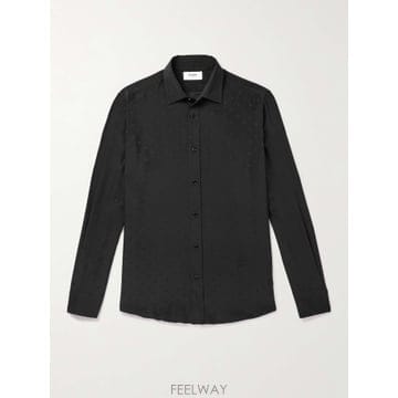 25 F/W 셀린느 실크새틴 자카드 셔츠 2C15A805V. B0080501022