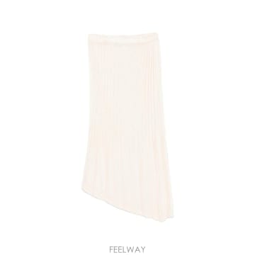 Issey Miyake Unfurling pleats asymmetric midi skirt 12139803