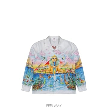 CASABLANCA ī�����ī Egypt As It Was Cuban collar shirt 12139798823176 TP72ī�����ī Egypt As It Was Cuban collar shirt 12139798