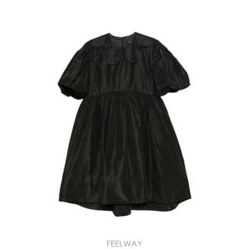 시몬 로샤 puff sleeve petal collar dress 12127980683528 TP724631
