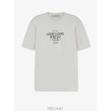 골든구스 레귤러 코튼 티셔츠 GMP01220P00261911560 B0652027299