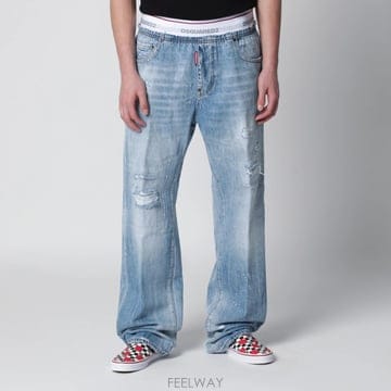 26 S/S 디스퀘어드2 LIGHTWASH 블루 데님 조거팬츠 진 S B0051997654