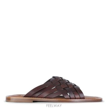 Miu Miu [Q11]�̿�̿� 5XX678FA0153ZN8F0201 ���� �÷����� BROWN LEATHER FLATS[Q11]�̿�̿� 5XX678FA0153ZN8F0201 ���� �÷����� BROWN