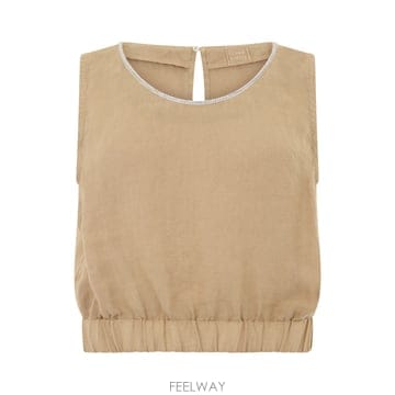 26SS 120  LINO Linen crop 탑 33ALIW1PL80000115002000092 TP575