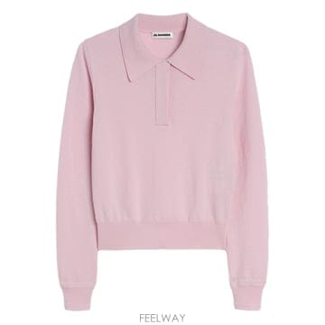 26SS 질샌더 울 롱 sleeve 폴로 J01GL0105J14827668 TP570495100