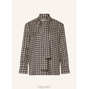 막스마라 VITTORIA 실크 블라우스 with detachable 보우 타이 100296071313000