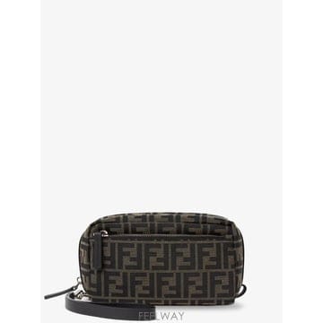 [N85]펜디 8N0216 남성 클러치 파우치 가방 FENDI FF Zucca jacquard fabric