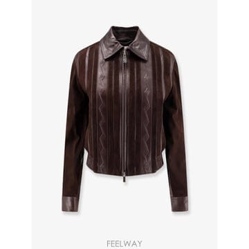[N85]베르사체 1025712 여성 자켓 블레이저 코트 패딩 VERSACE Leather and suede