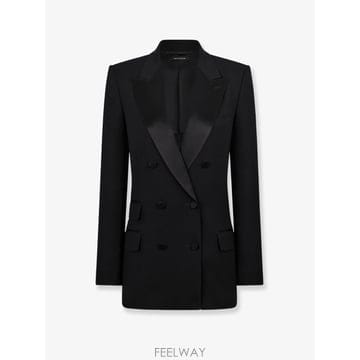[N85]톰포드 GI3117 여성 블레이저 베스트자켓 자켓 TOM FORD Wool Tuxedo Blazer