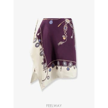 [N85]베르사체 1025820 여성 스커트 치마 여성하의 VERSACE Printed silk twill