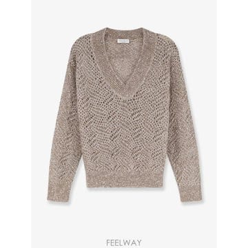 [N85]브루넬로 쿠치넬리 MRG562502 여성 니트 스웨터 가디건 BRUNELLO CUCINELLI Mo